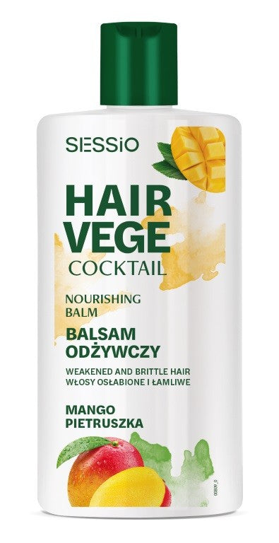 SESSIO Hair Vege Cocktail Nourishing Balsam for weakened and brittle hair - Mango and Parsley 300ml | Vaistine1.lt