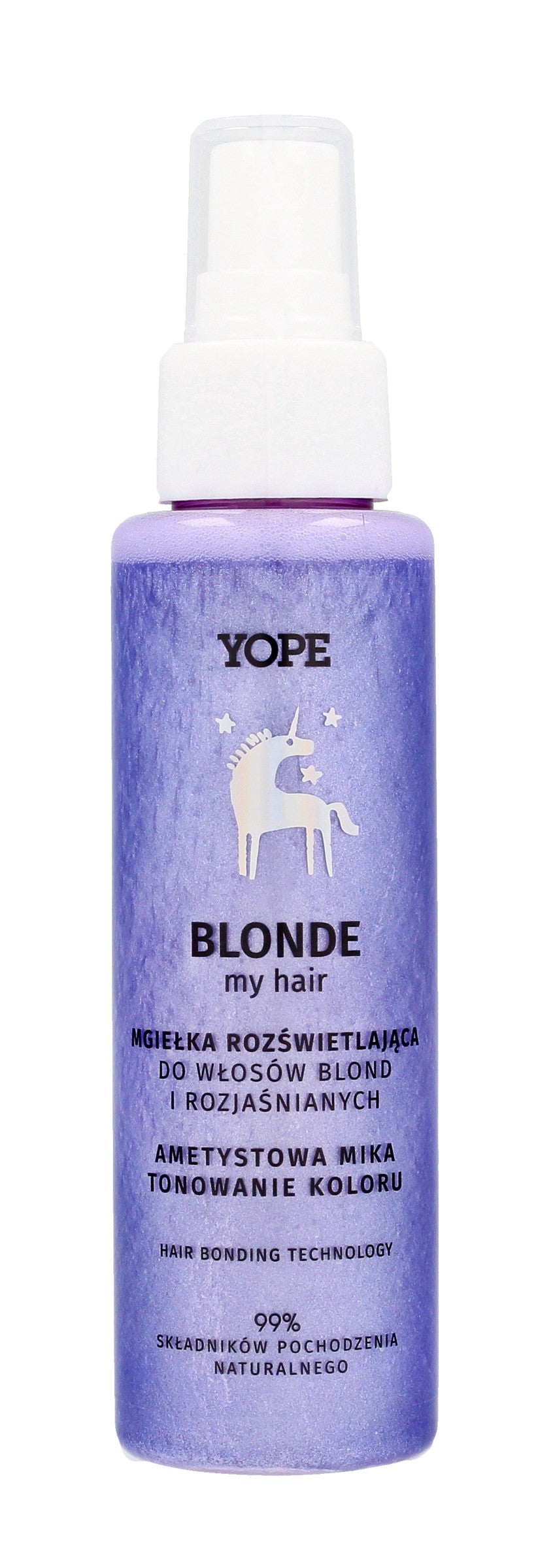 YOPE Blonde My Hair Illuminating Hair Mist for blonde and lightened hair - Amethyst Mica 100ml | Vaistine1.lt