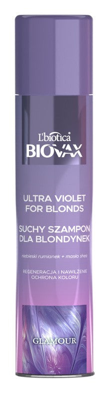 L'BIOTICA BIOVAX Glamour Dry Shampoo for Blondes - Ultra Violet | Vaistine1.lt