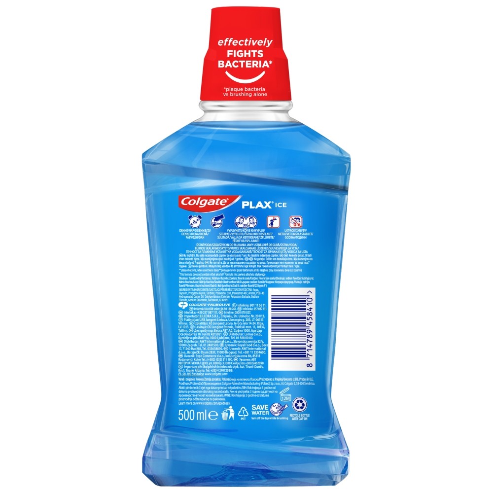 COLGATE Plax Ice burnos skalavimo skystis 500ml | Vaistine1.lt