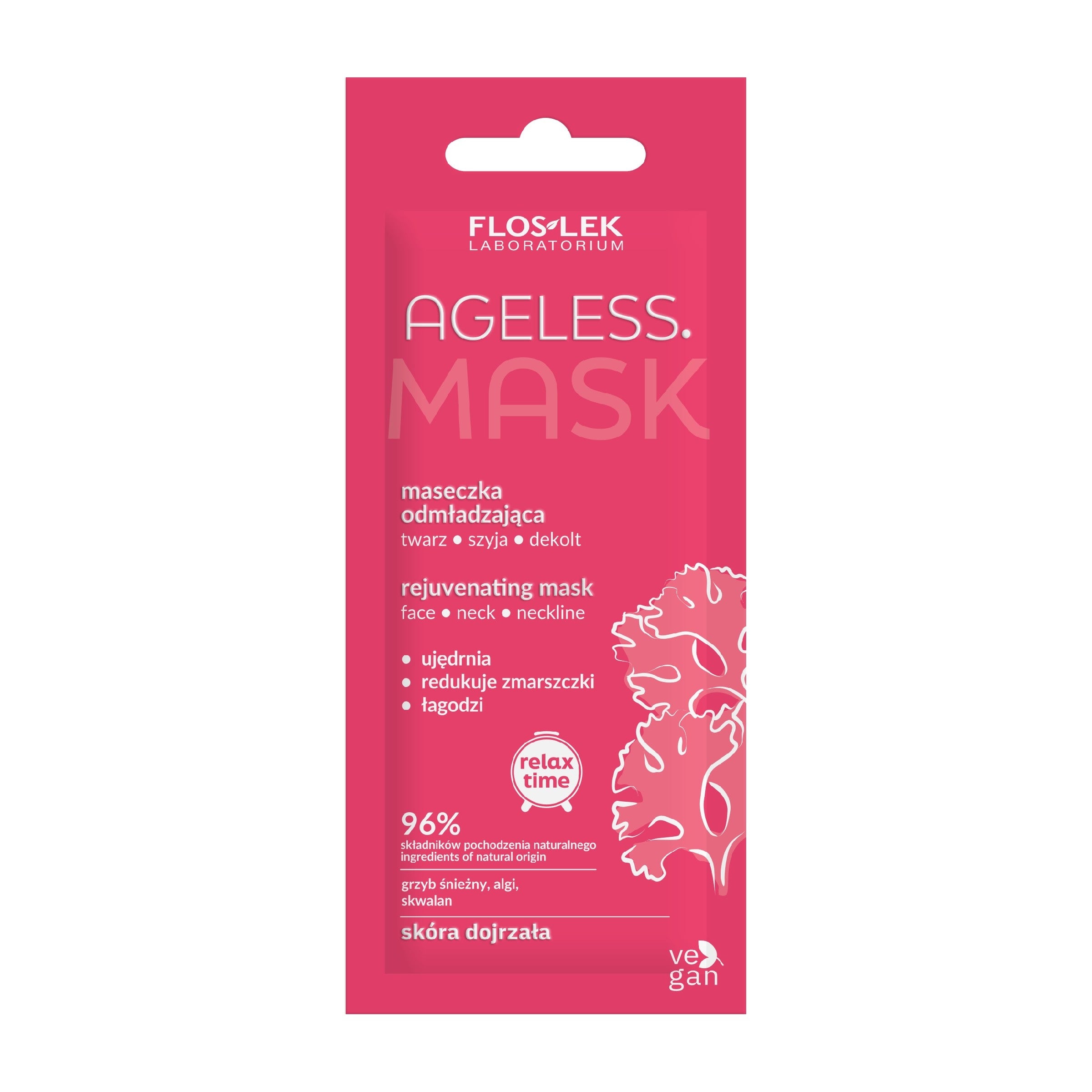 FLOSLEK Relax Time Rejuvenating Mask Ageless for face, neck and décolleté 6ml | Vaistine1.lt