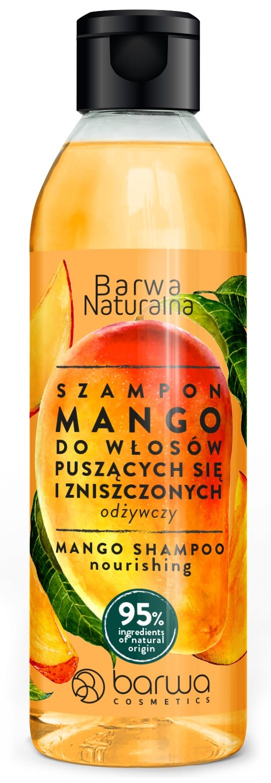 BARWA COSMETICS Barwa Natural Shampoo for Frizzy and Damaged Hair Mango - Nourishing 300ml | Vaistine1.lt