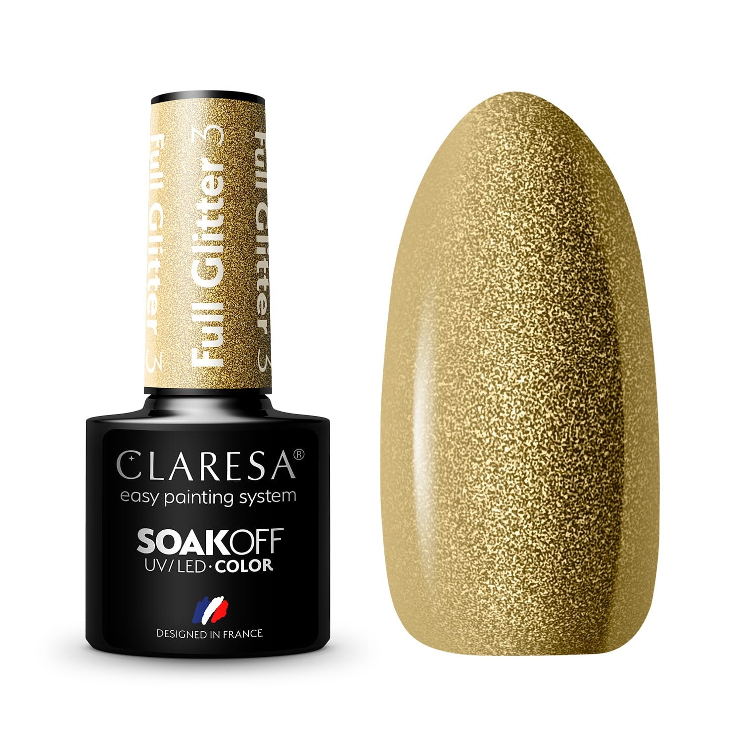 CLARESA Hybrid Lacquer Full Glitter No. 3 5g | Vaistine1.lt