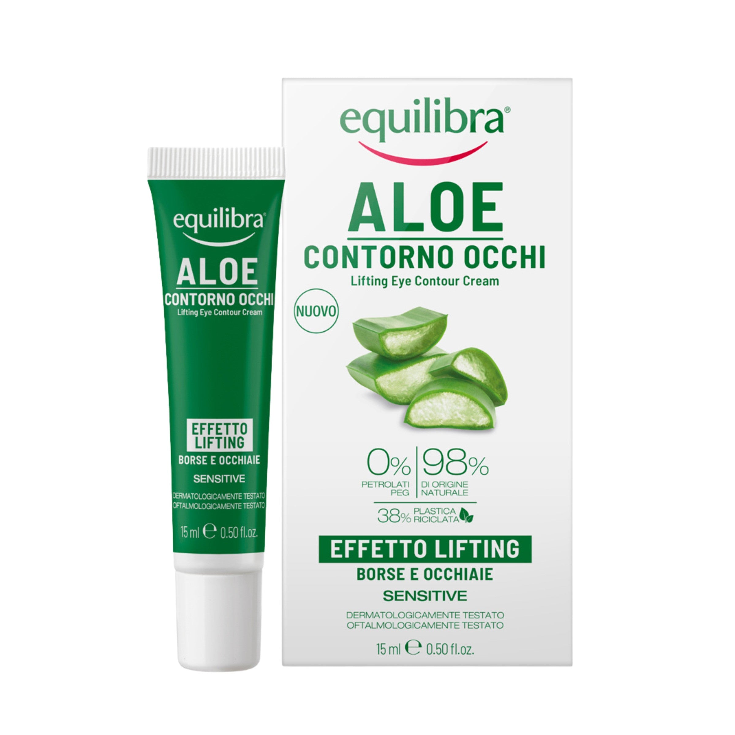 EQUILIBRA ALOE lifting cream for under eyes 15ml | Vaistine1.lt