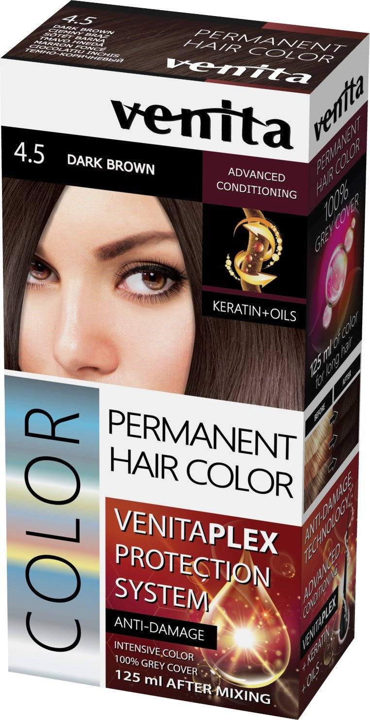 VENITA Color Hair Dye Venita Plex No. 4.5 Dark Brown 1pc. | Vaistine1.lt