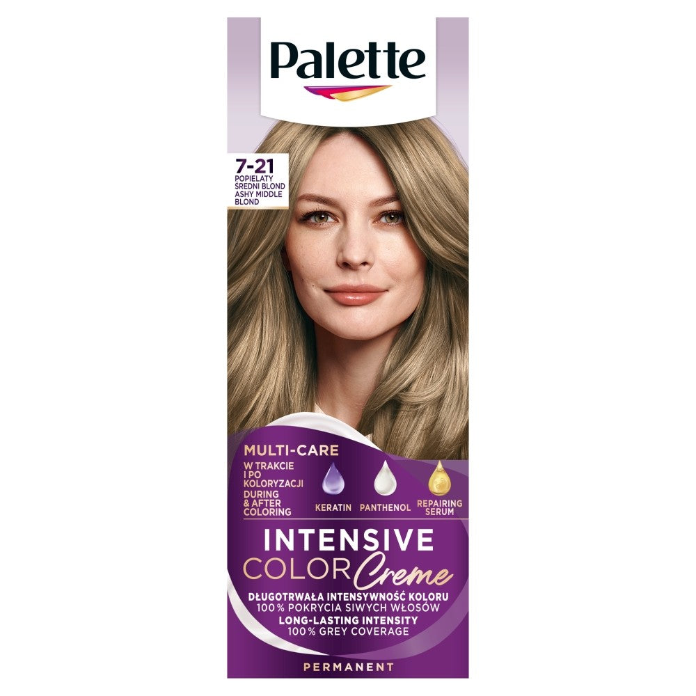 PALETTE Intensive Color Creme Hair Color No. 7-21 - Medium Ash Blonde 1pc. | Vaistine1.lt