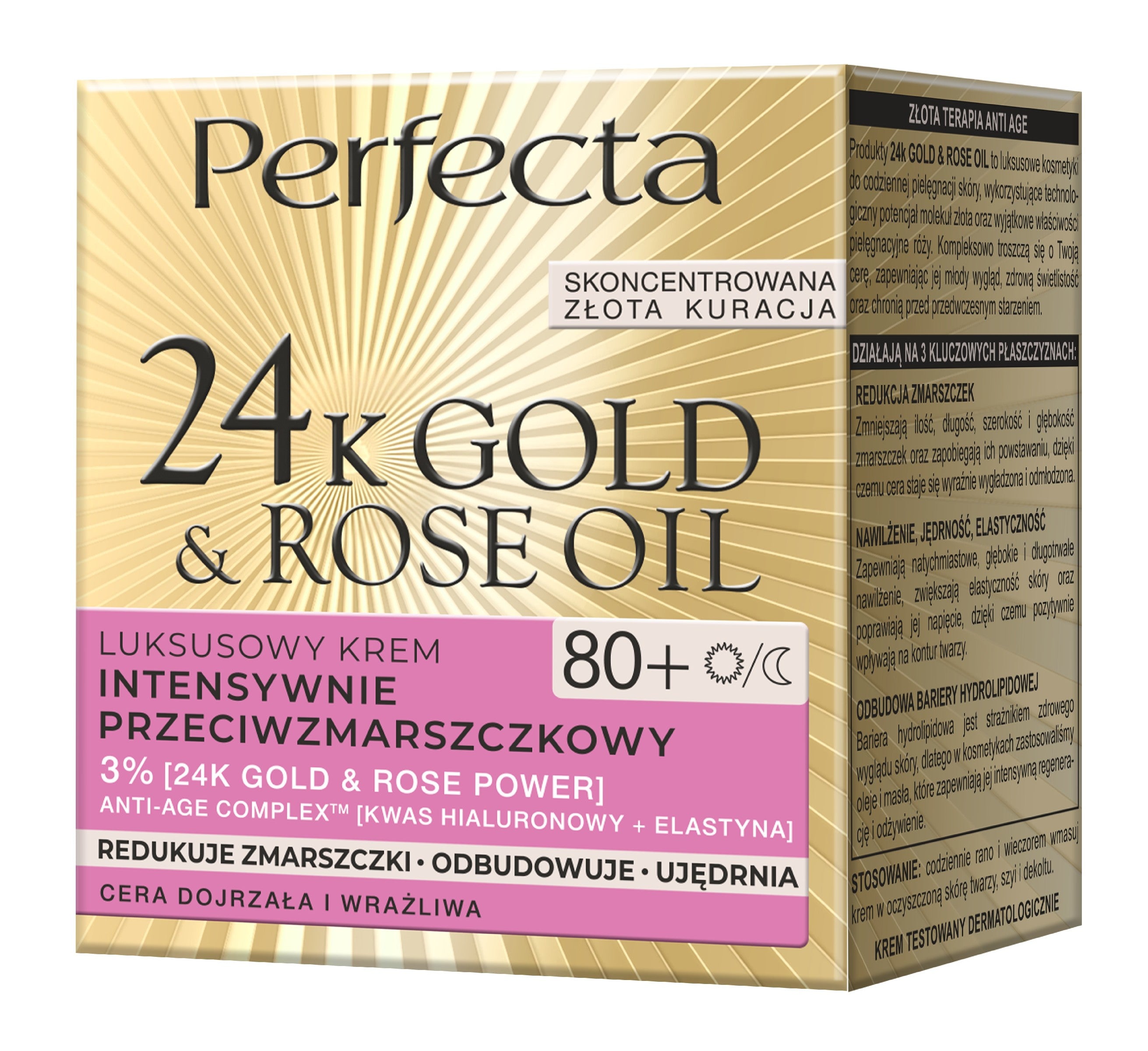 PERFECTA GOLD ROSE Luxury anti-wrinkle cream 80+, 50ml | Vaistine1.lt