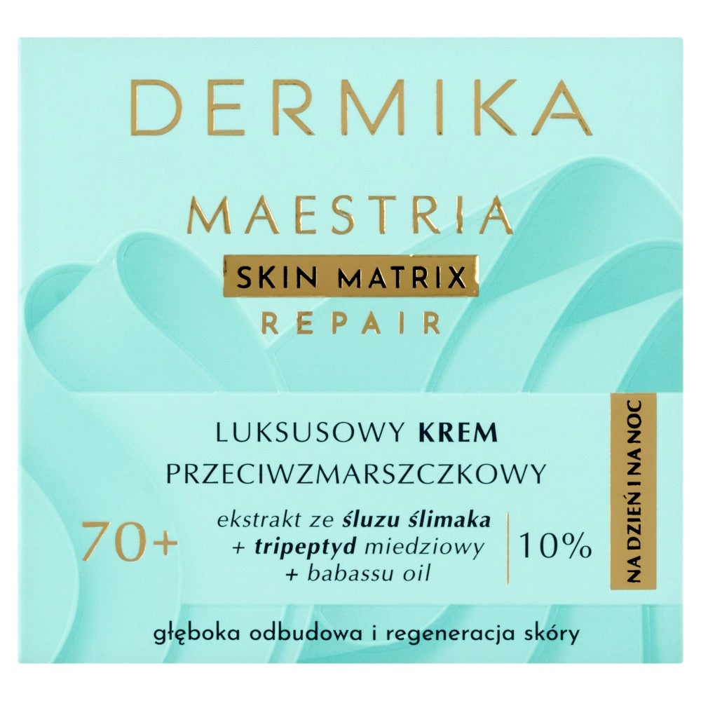 DERMIKA Maestria Skin Matrix Repair Luxury Anti-Wrinkle Cream 70+ with snail mucus extract (10%) for day and night 50ml | Vaistine1.lt