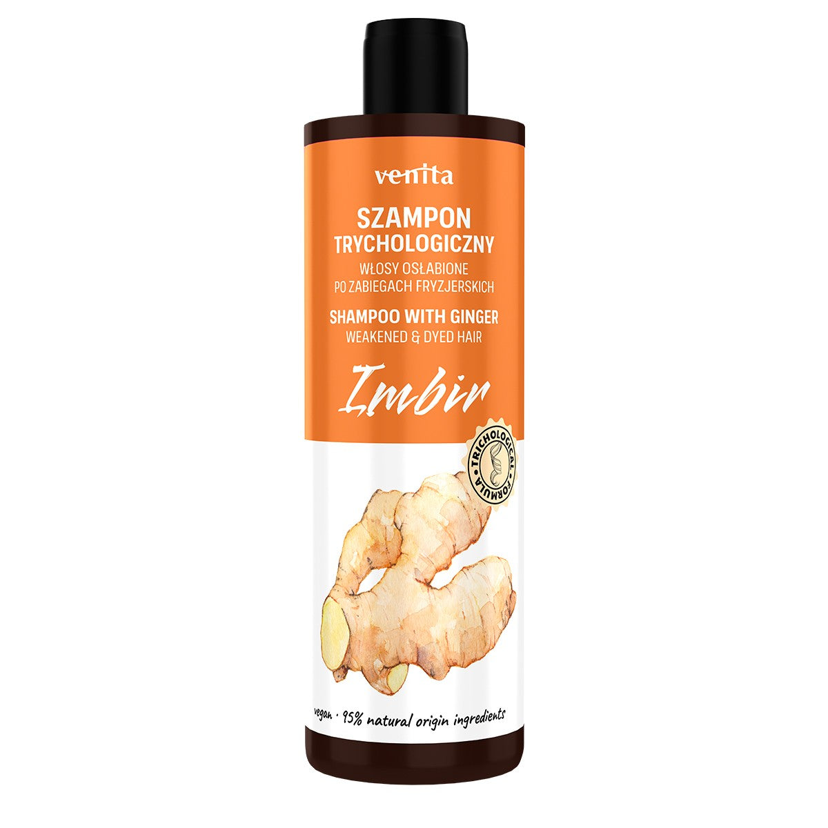 VENITA Trichological Formula Trichological Shampoo Ginger - for hair weakened by hairdressing treatments 300ml | Vaistine1.lt