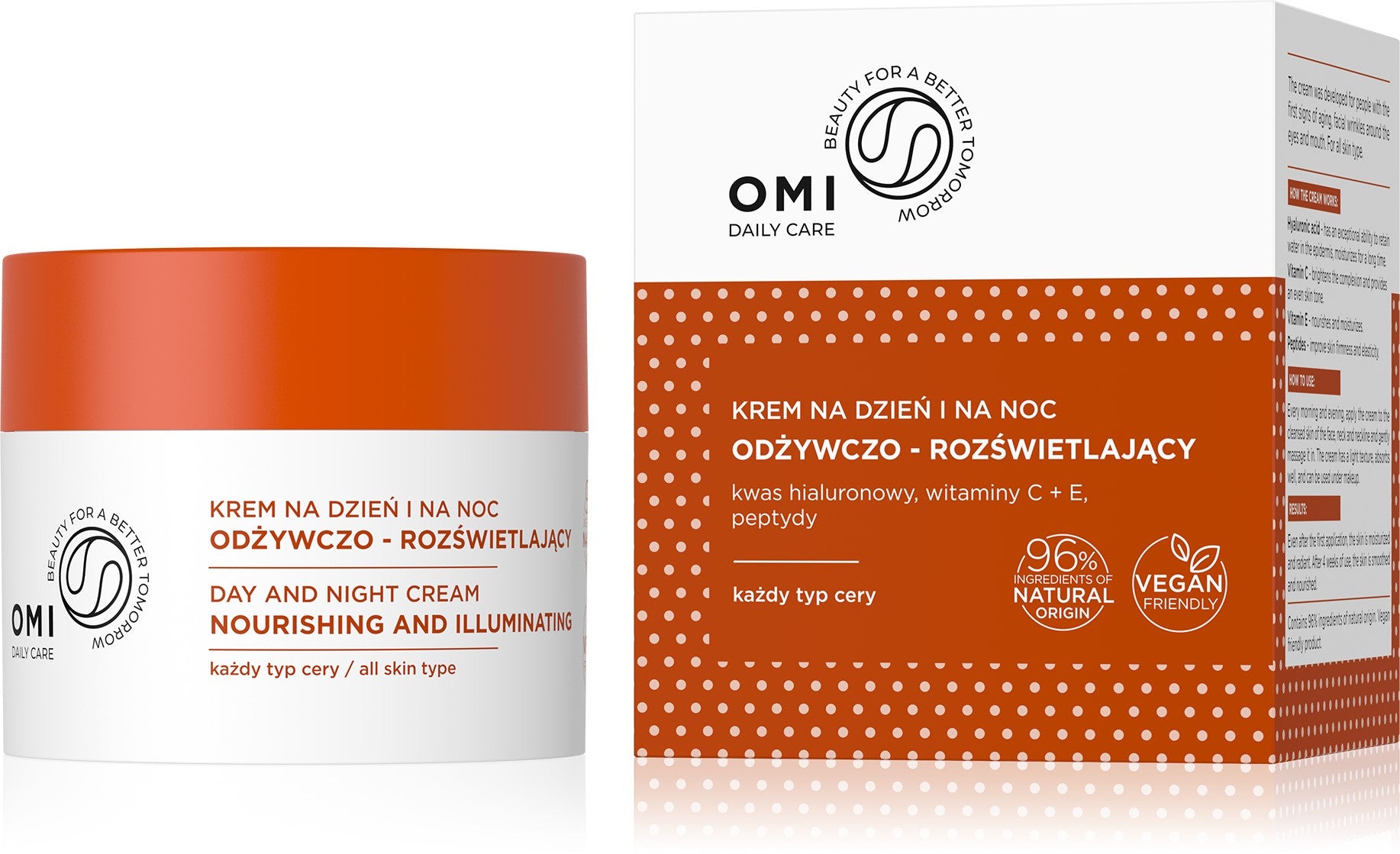 OMI Daily Care Nourishing and Illuminating Cream for Day and Night - for all skin types 50ml | Vaistine1.lt