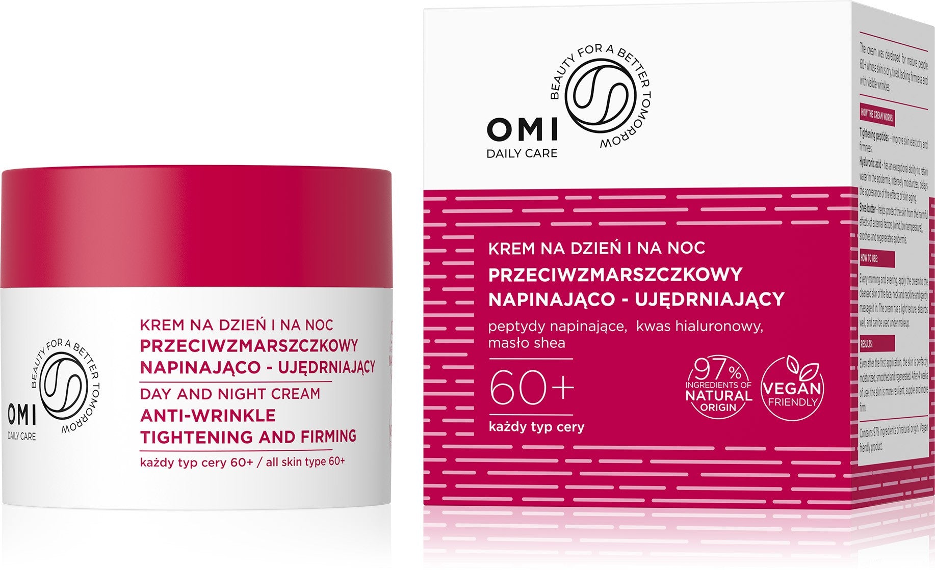 OMI Daily Care Anti-Wrinkle Firming and Tightening Cream 60+ for Day and Night 50ml | Vaistine1.lt