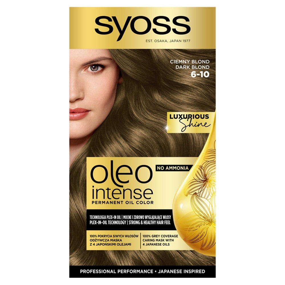 SYOSS Oleo Intense Permanent Oil Color Hair Dye No. 6-10 Dark Blonde 1op. | Vaistine1.lt