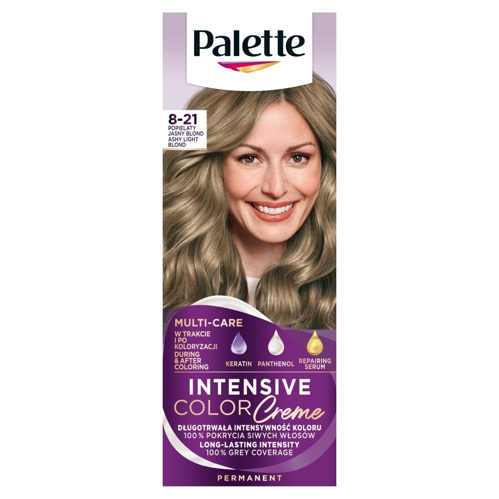 PALETTE Intensive Color Creme Hair Color No. 8-21 - Ash Light Blonde 1pc. | Vaistine1.lt