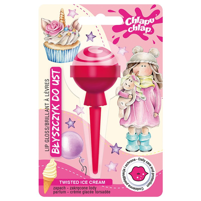 CHLAPU CHLAP Lip Gloss Lollipop - Twisted Ice Cream 8ml | Vaistine1.lt