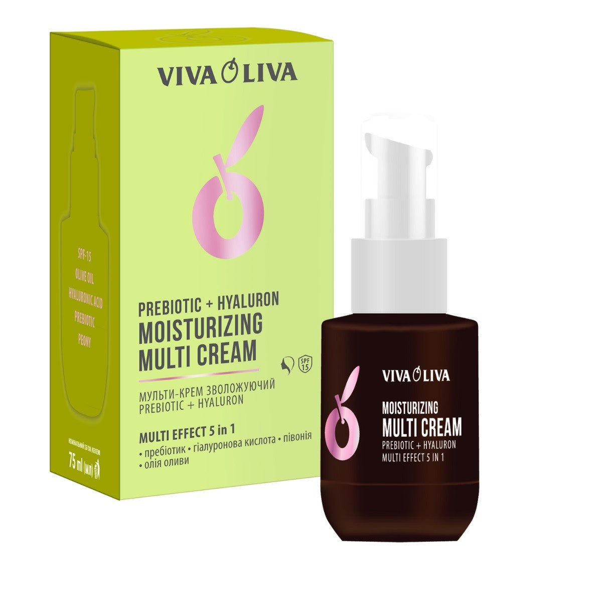 VIVA OLIVA Multi-drėkinantis kremas 5in1 (SPF15) 75ml | Vaistine1.lt