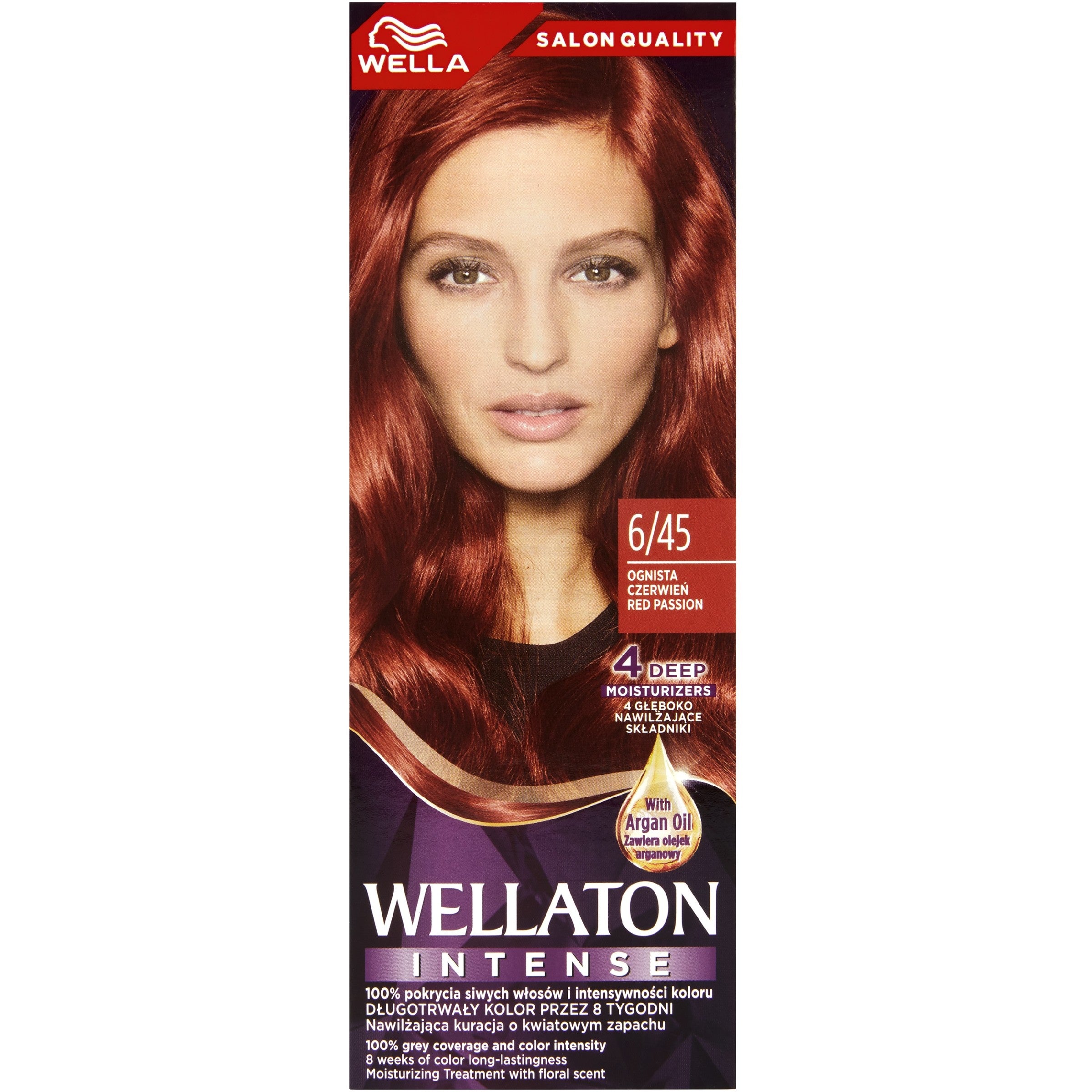 WELLA Wellaton Intense Hair Color 6/45 - Fiery Red 1pc. | Vaistine1.lt