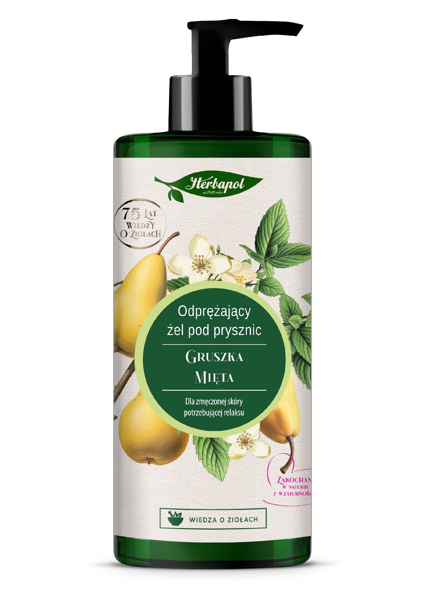 HERBAPOL Relaxing Shower Gel - Pear & Mint 740ml | Vaistine1.lt