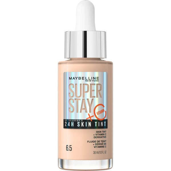 MAYBELLINE Super Stay 24H Skin Tint Illuminating Face Foundation with Vitamin C no. 6.5 - 30ml | Vaistine1.lt