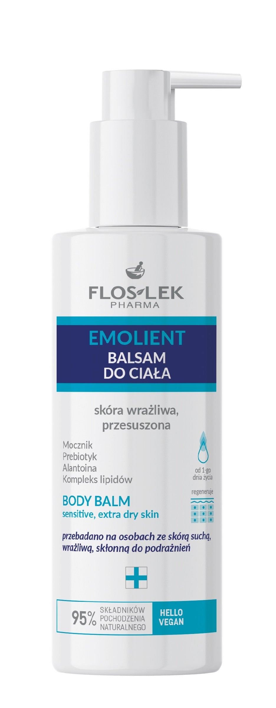 FLOS EMOLIENT kūno balzamas jautriai odai, 175 ml | Vaistine1.lt