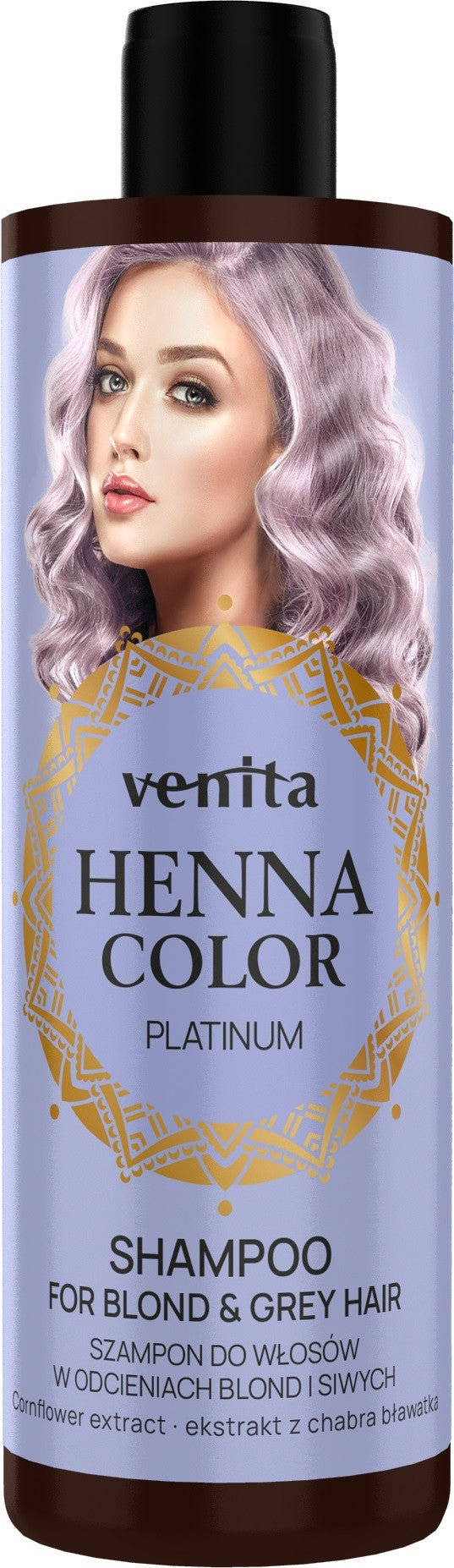 VENITA Henna Color Hair Shampoo in shades of blonde and gray - Platinum 300ml | Vaistine1.lt