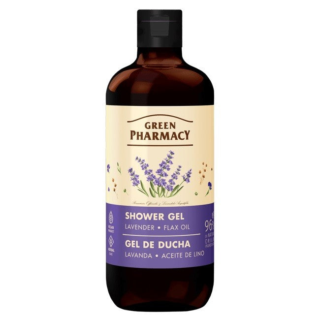 GREEN PHARMACY Multi Shower Gel Lavender and Flaxseed Oil 500 ml | Vaistine1.lt