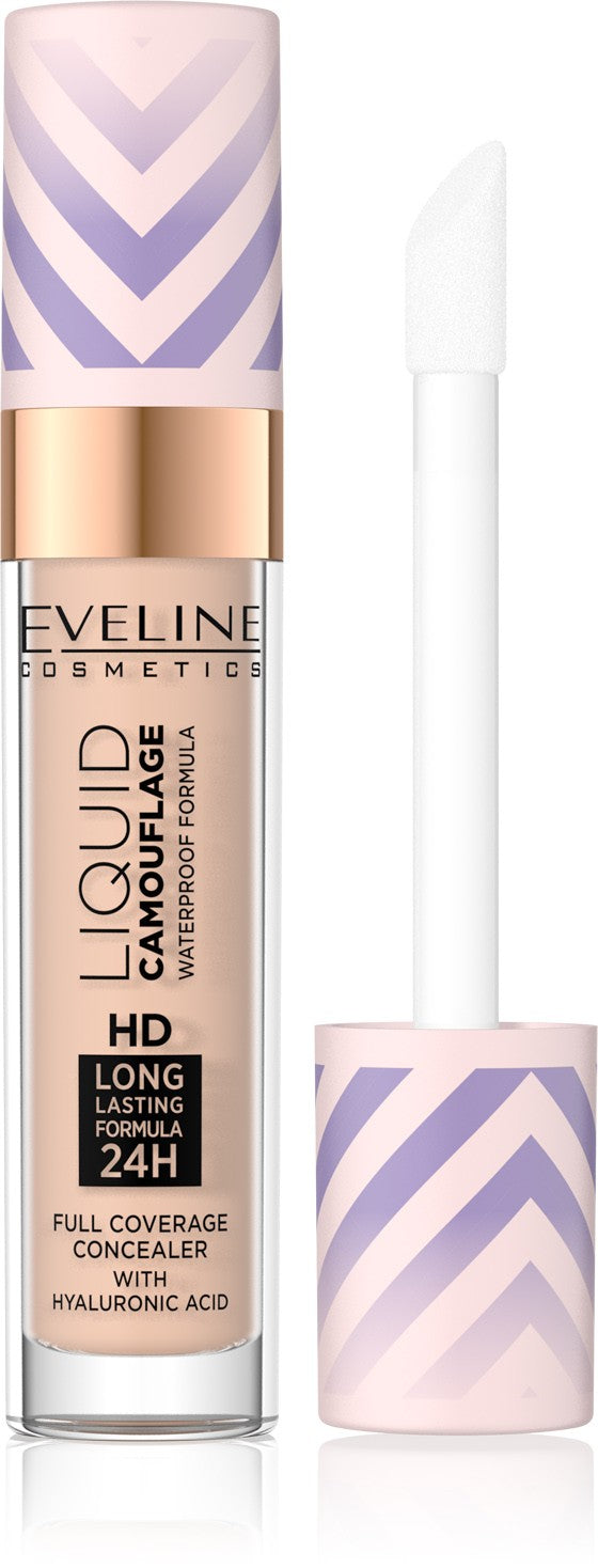 EVELINE Liquid Camouflage Waterproof concealer with hyaluronic acid no. 2.5 Light Peach 7.5 ml | Vaistine1.lt