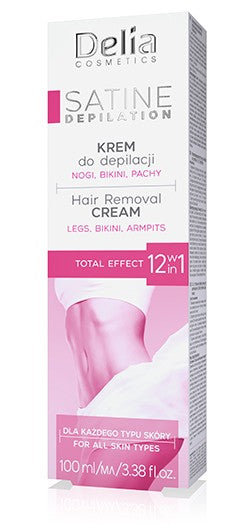 DELIA SATINE Hair Removal Cream 12in1 Total Effect | Vaistine1.lt