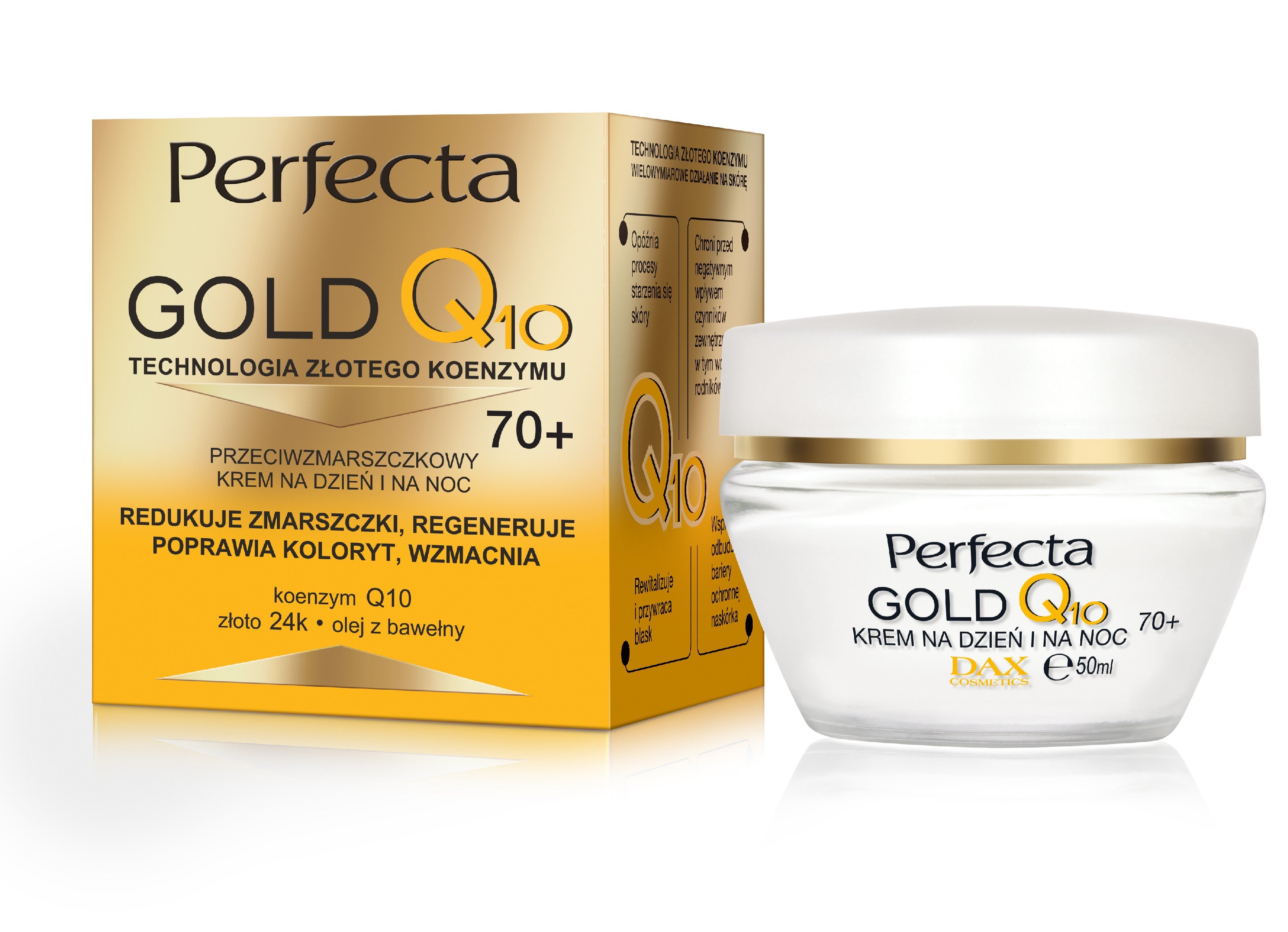 PERFECTA Gold Q10 Anti-wrinkle cream for day and night 70+ 50 ml | Vaistine1.lt