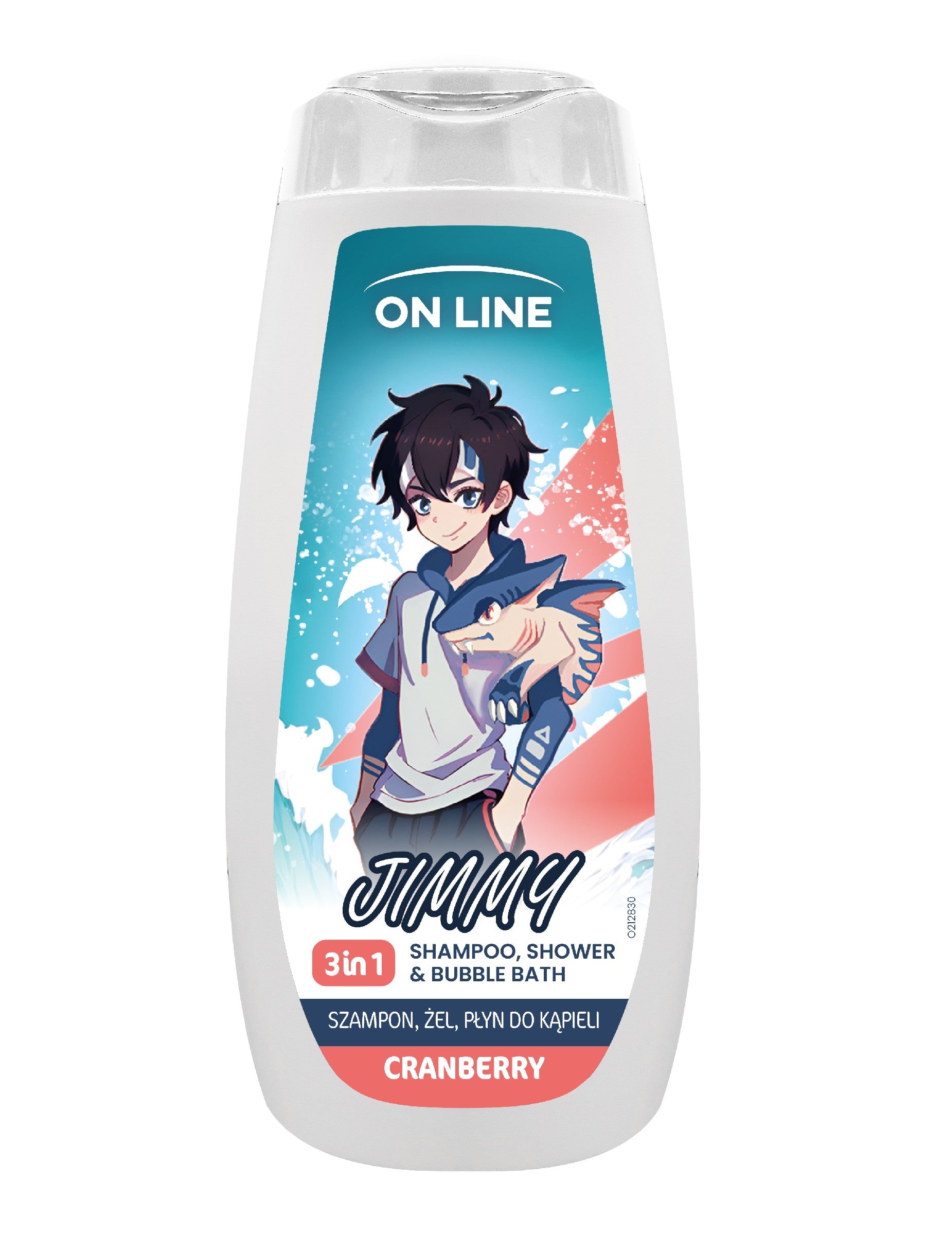 ON LINE KIDS Jimmy 3in1 Shampoo, gel, bath liquid - Cranberry 400 ml | Vaistine1.lt