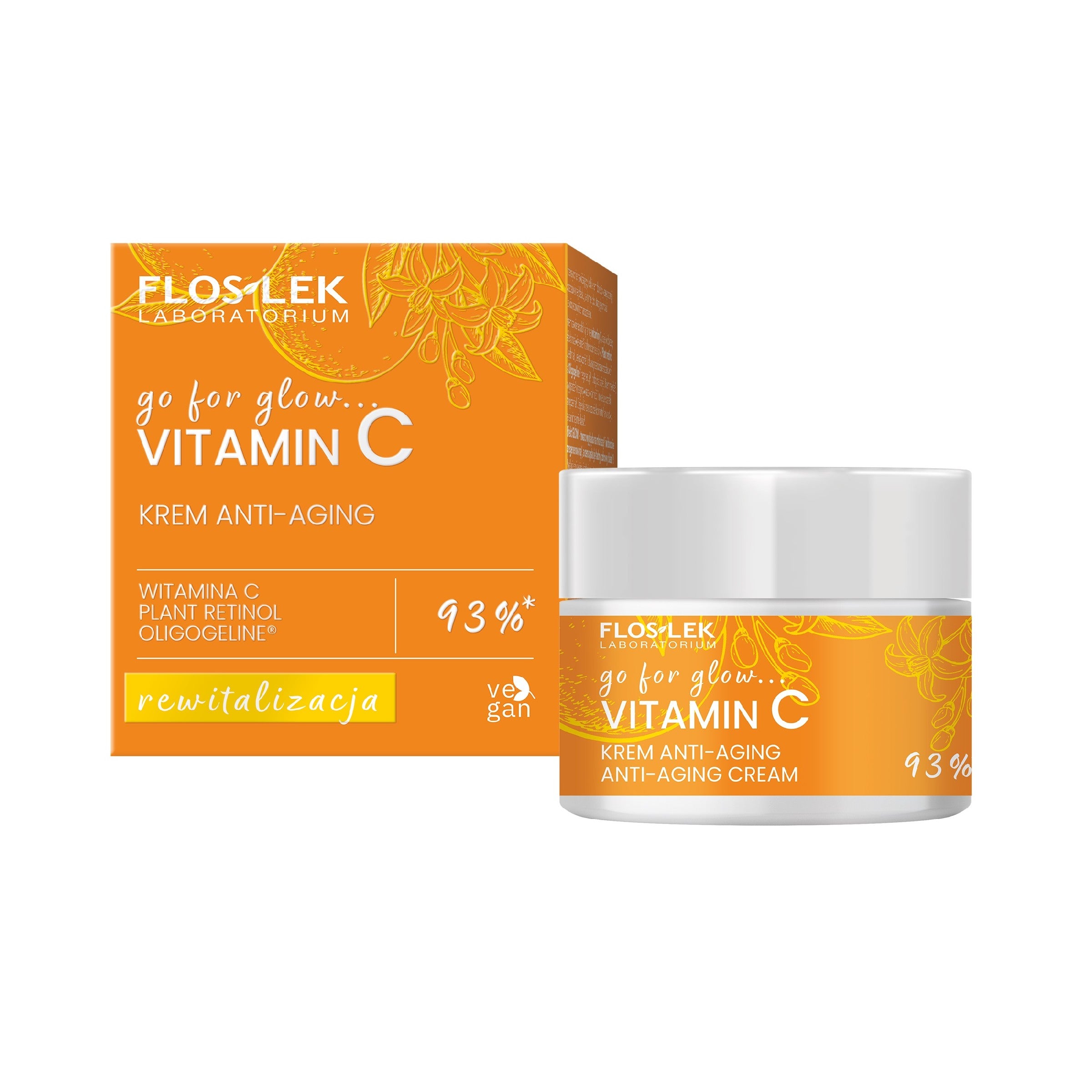 FLOSLEK Go For Glow Vitamin C anti-aging cream for day and night revitalization 50 ml | Vaistine1.lt