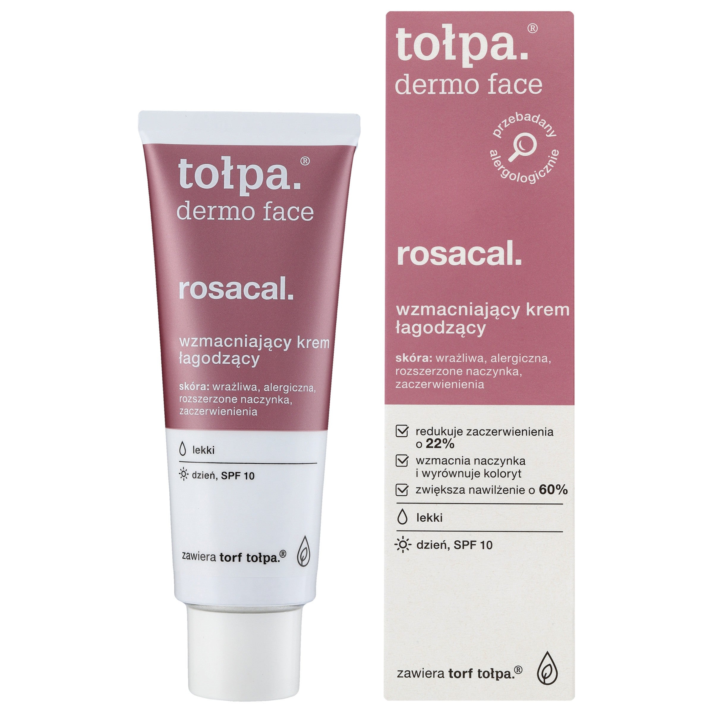 TOŁPA Dermo Face Rosacal Strengthening Soothing Cream SPF10 for Day 40 ml | Vaistine1.lt