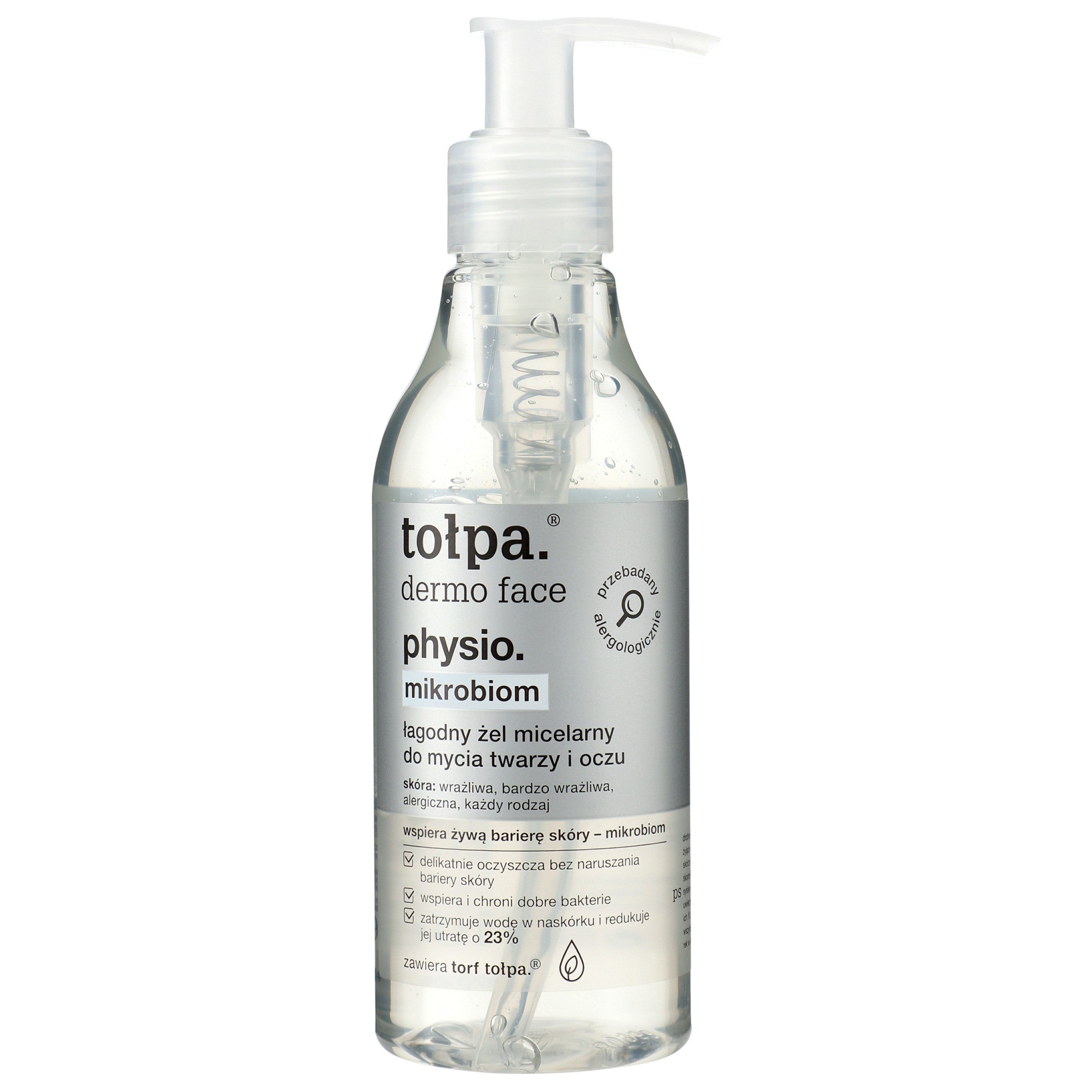 TOŁPA Dermo Face Physio Microbiome Gentle Micellar Gel for Face and Eye Cleansing 195 ml | Vaistine1.lt