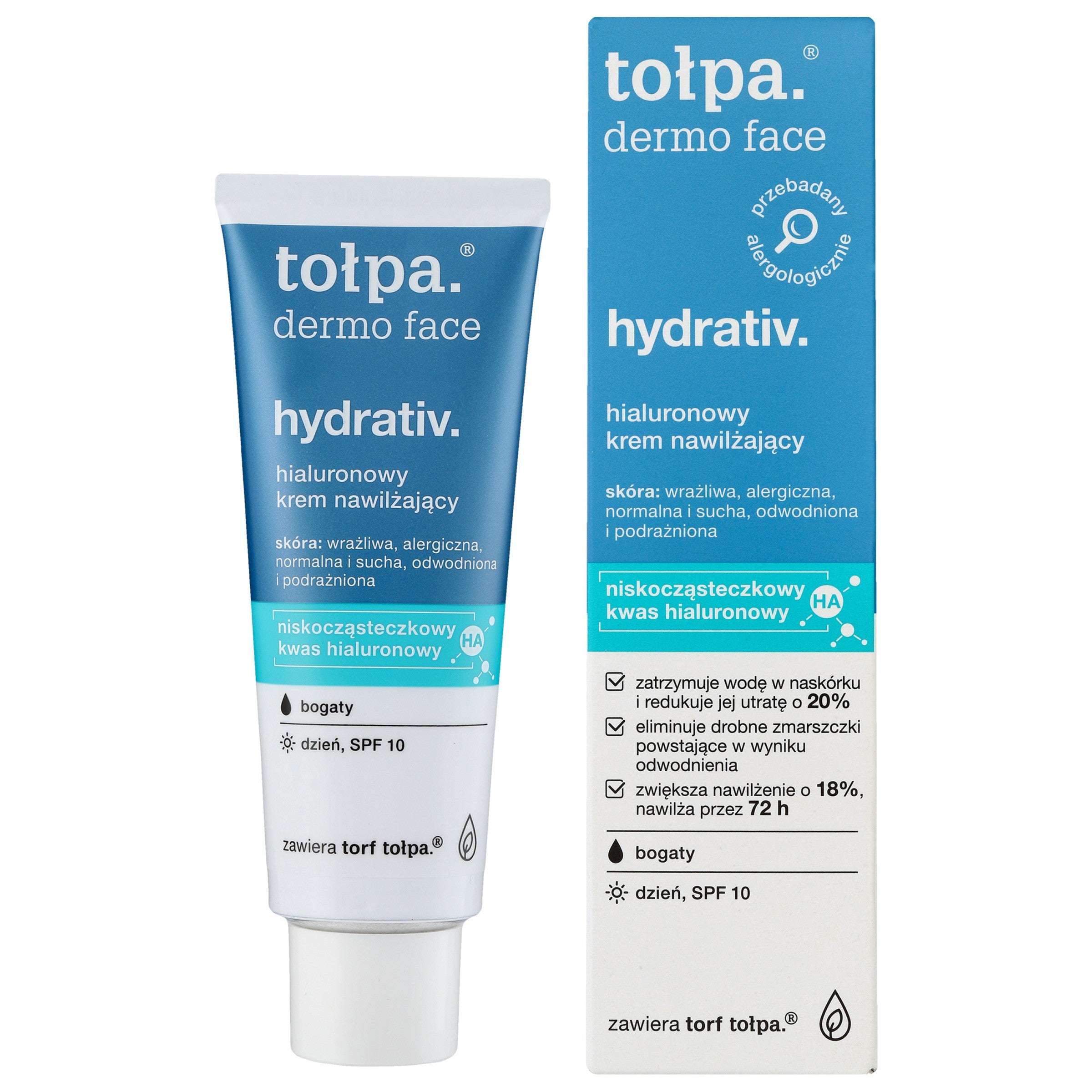 TOŁPA Dermo Face Hydrativ Hyaluronic Rich Moisturizing Cream SPF10 for day 40 ml | Vaistine1.lt