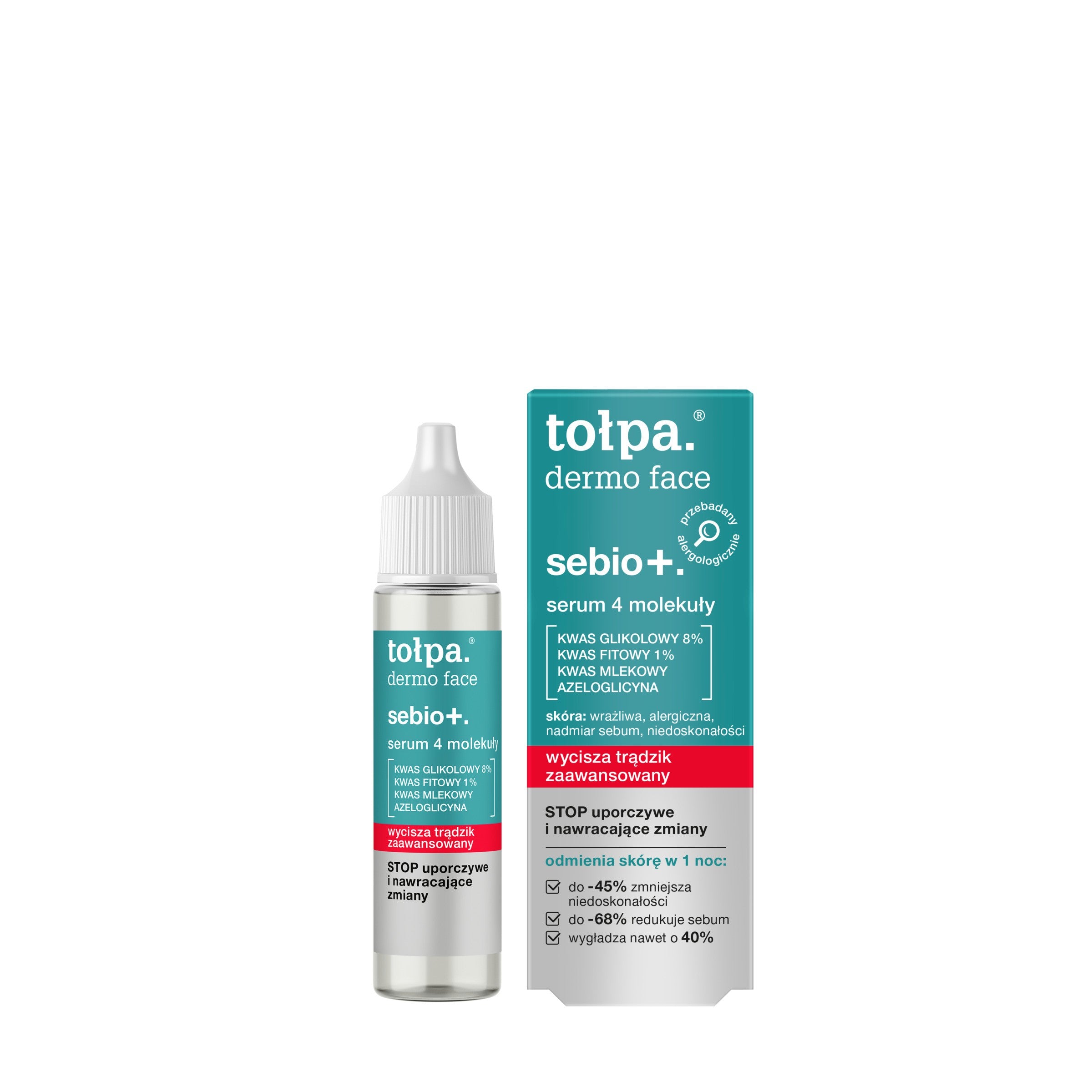 TOŁPA Dermo Face Sebio+ Face Serum - 4 Molecules 20 ml | Vaistine1.lt