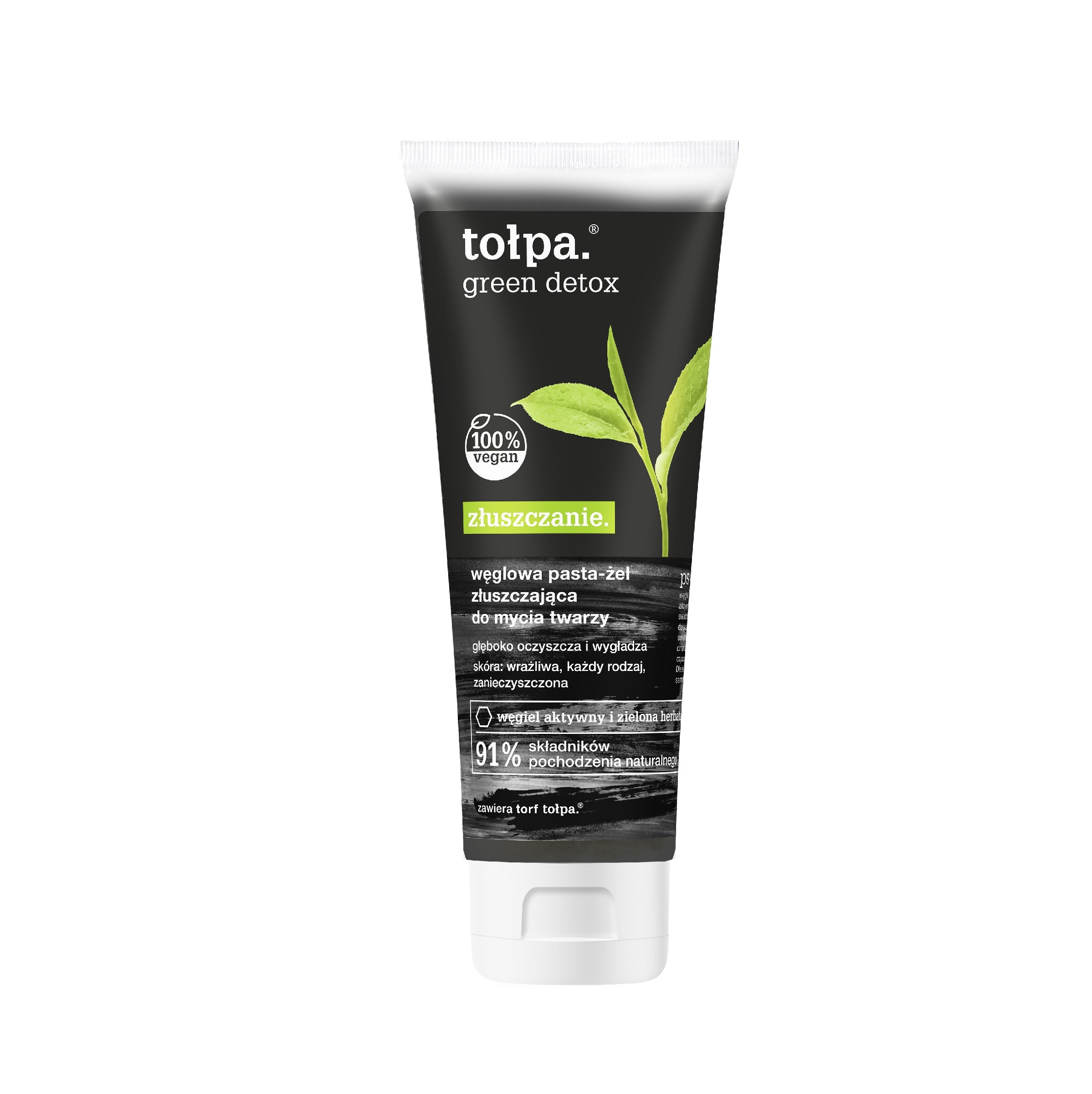 TOŁPA Green Detox Exfoliating Charcoal Face Wash Gel 125 ml | Vaistine1.lt