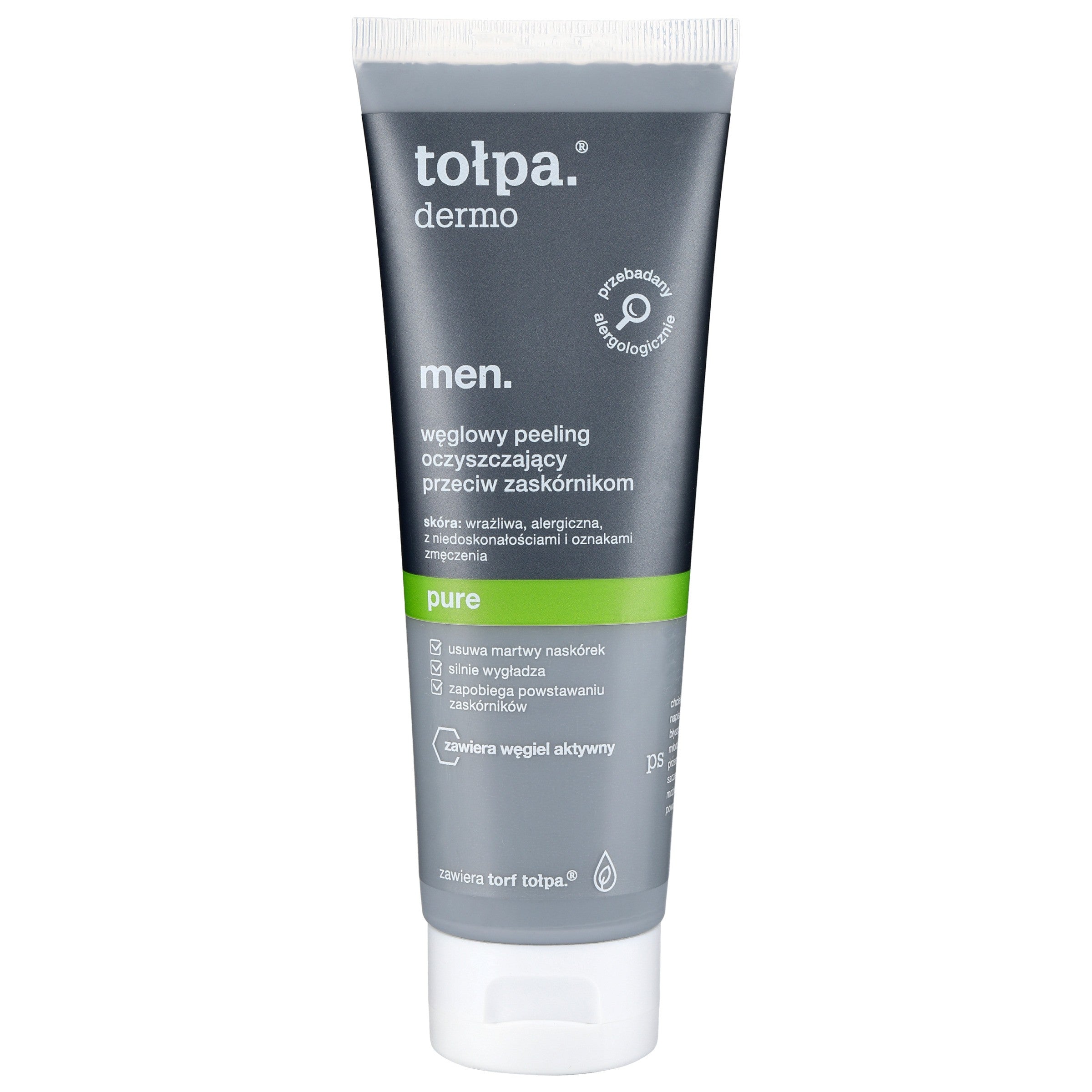 TOŁPA Dermo Men Cleansing Peeling against Blackheads Charcoal 100 ml | Vaistine1.lt