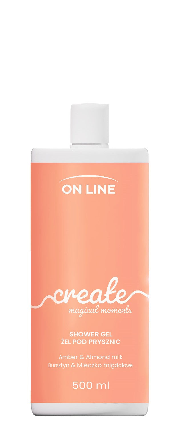 ON LINE Emotions Shower Gel Create - amber and almond milk 500 ml | Vaistine1.lt