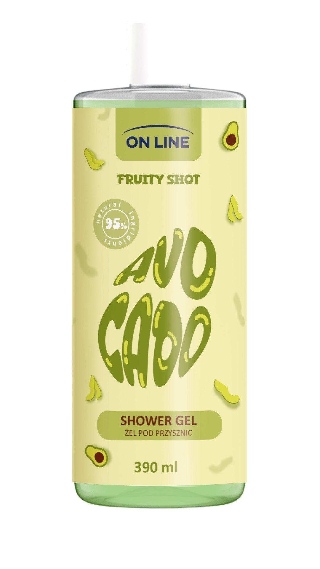 ON LINE Fruity Shot Avocado Shower Gel 390 ml | Vaistine1.lt