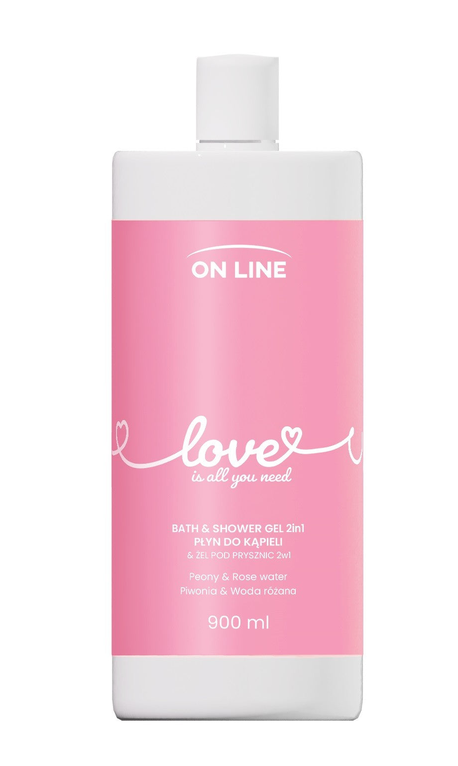 ON LINE Emotions Gel and bath liquid 2in1 Love 900 ml | Vaistine1.lt