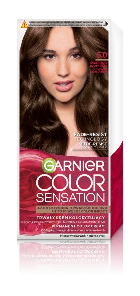 GARNIER Color Sensation Coloring Cream No. 5.0 - Radiant Light Brown 1pc. | Vaistine1.lt