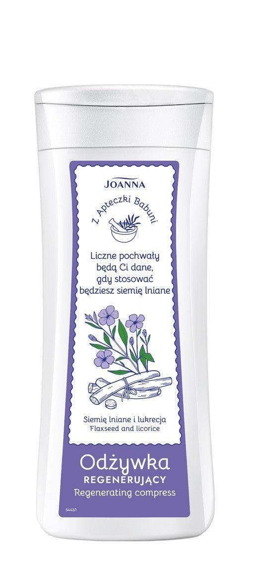 JOANNA from Grandma's Pharmacy Regenerating Hair Conditioner - flaxseed and licorice 200 ml | Vaistine1.lt