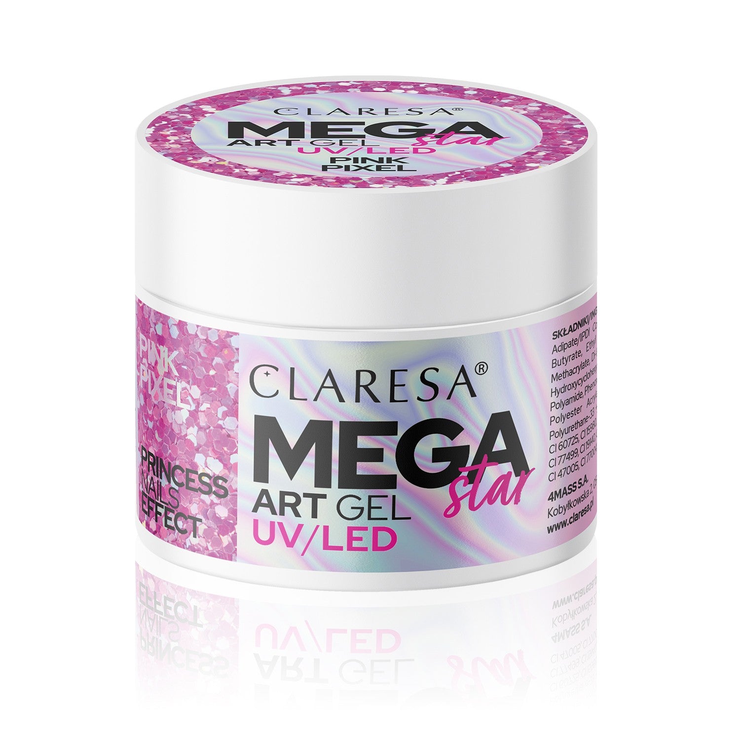 CLARESA N Dekoravimo gelis - Megastar Pink Pixel | Vaistine1.lt