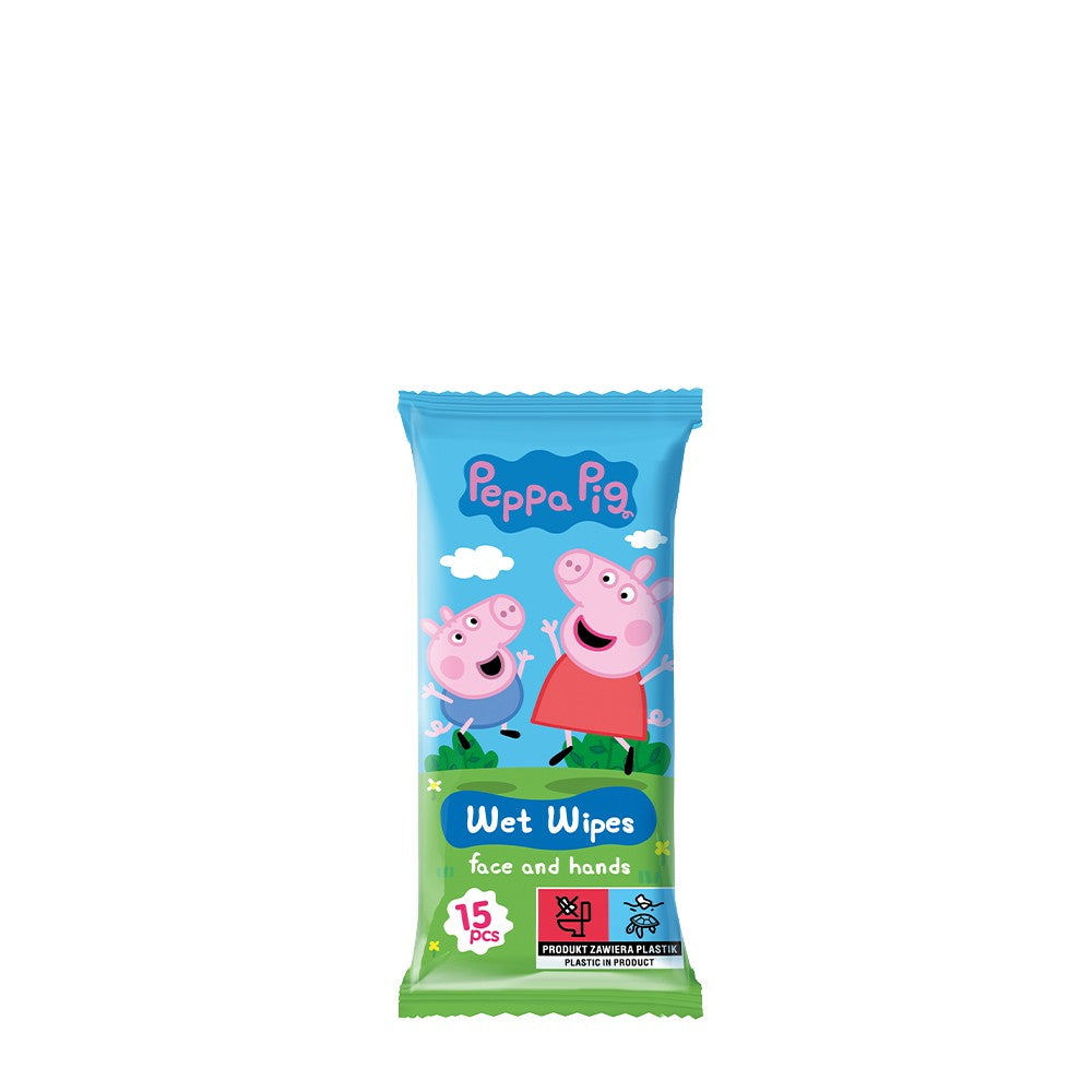 PEPPA PIG Moist Wipes for Kids Strawberry 15 pcs. | Vaistine1.lt