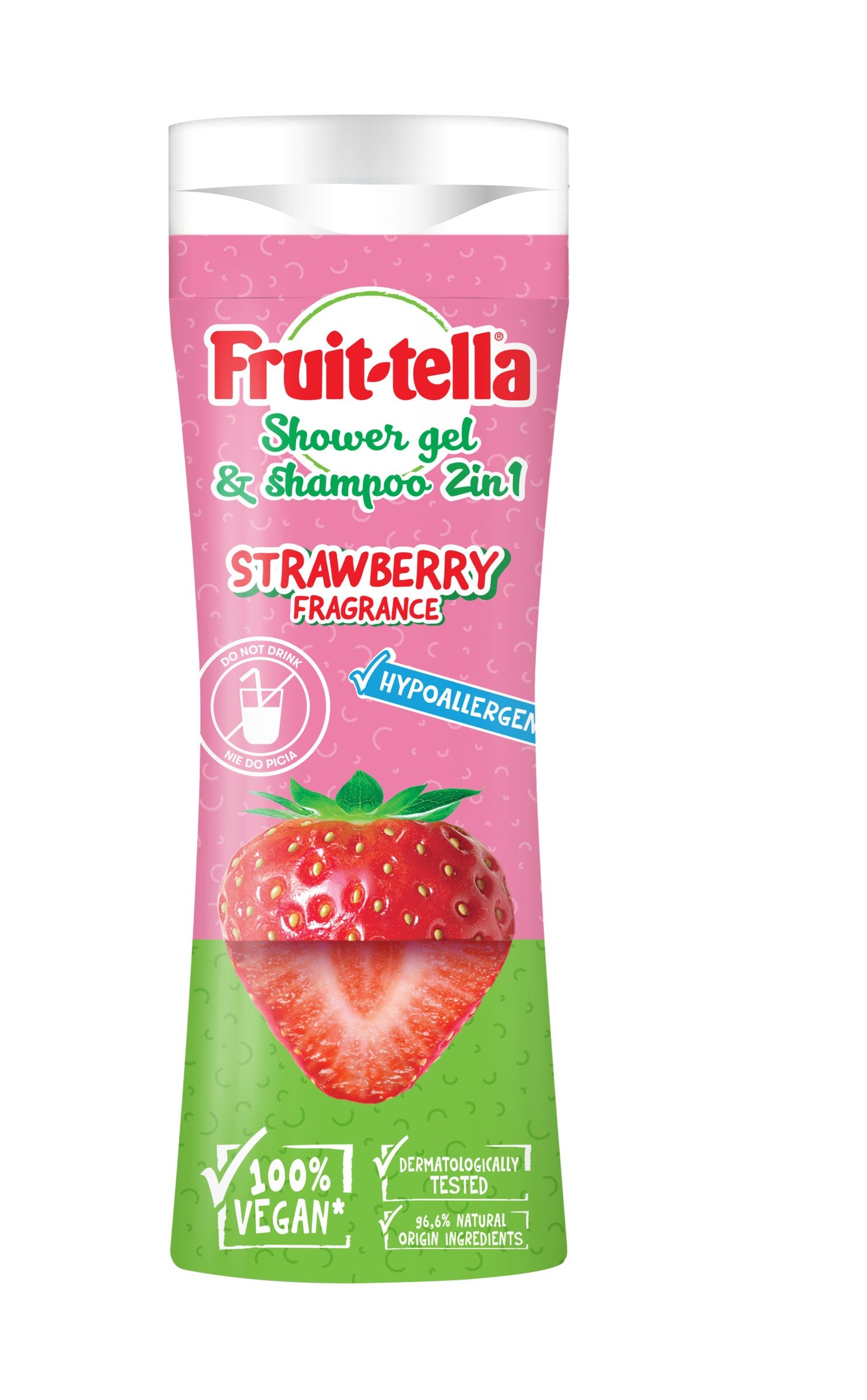 FRUIT-TELLA Shower gel and shampoo 2in1 Strawberry 300 ml | Vaistine1.lt