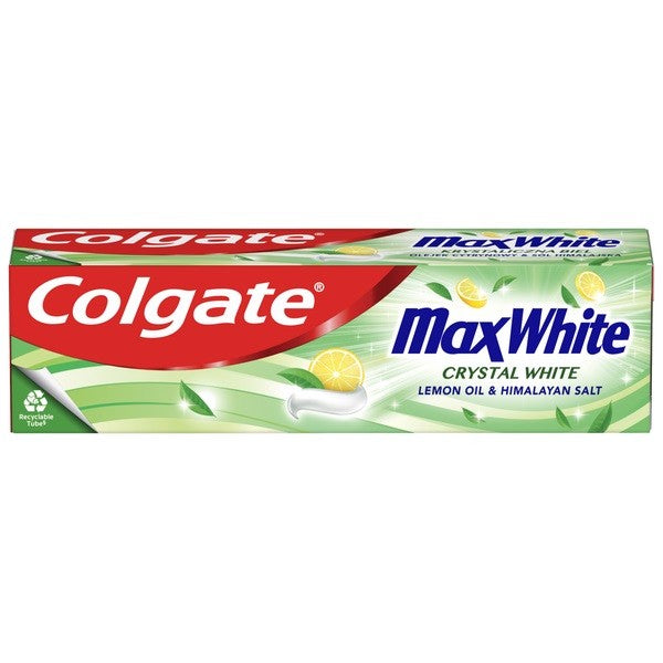 COLGATE MaxWhite Toothpaste Lemon Oil&Himalayan Salt 75 ml | Vaistine1.lt