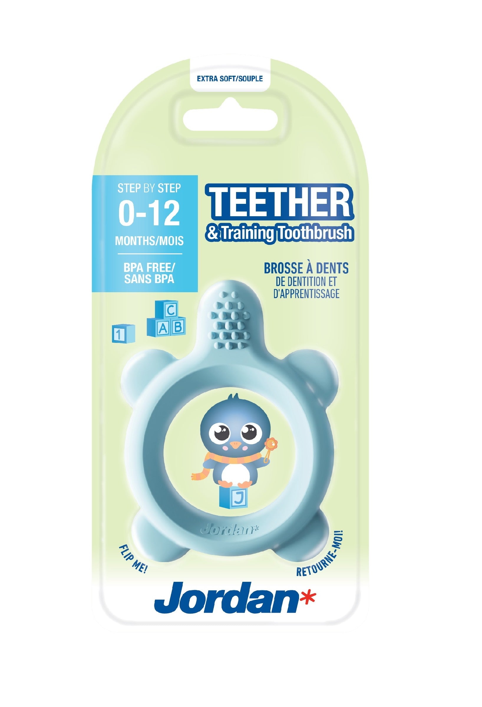 JORDAN Teether Teething toy and training toothbrush 0 -12 years | Vaistine1.lt