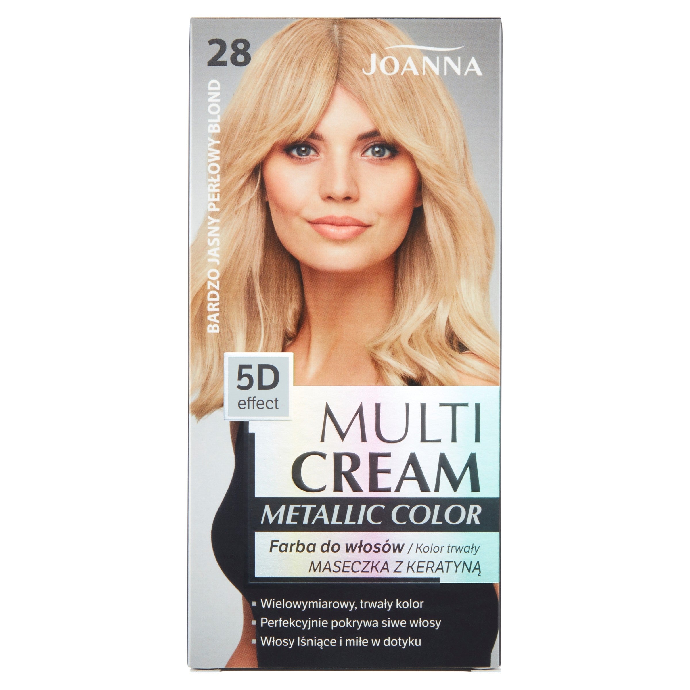 JOANNA Multi Cream Metallic Color Hair dye no. 28 Very light pearl blonde. | Vaistine1.lt