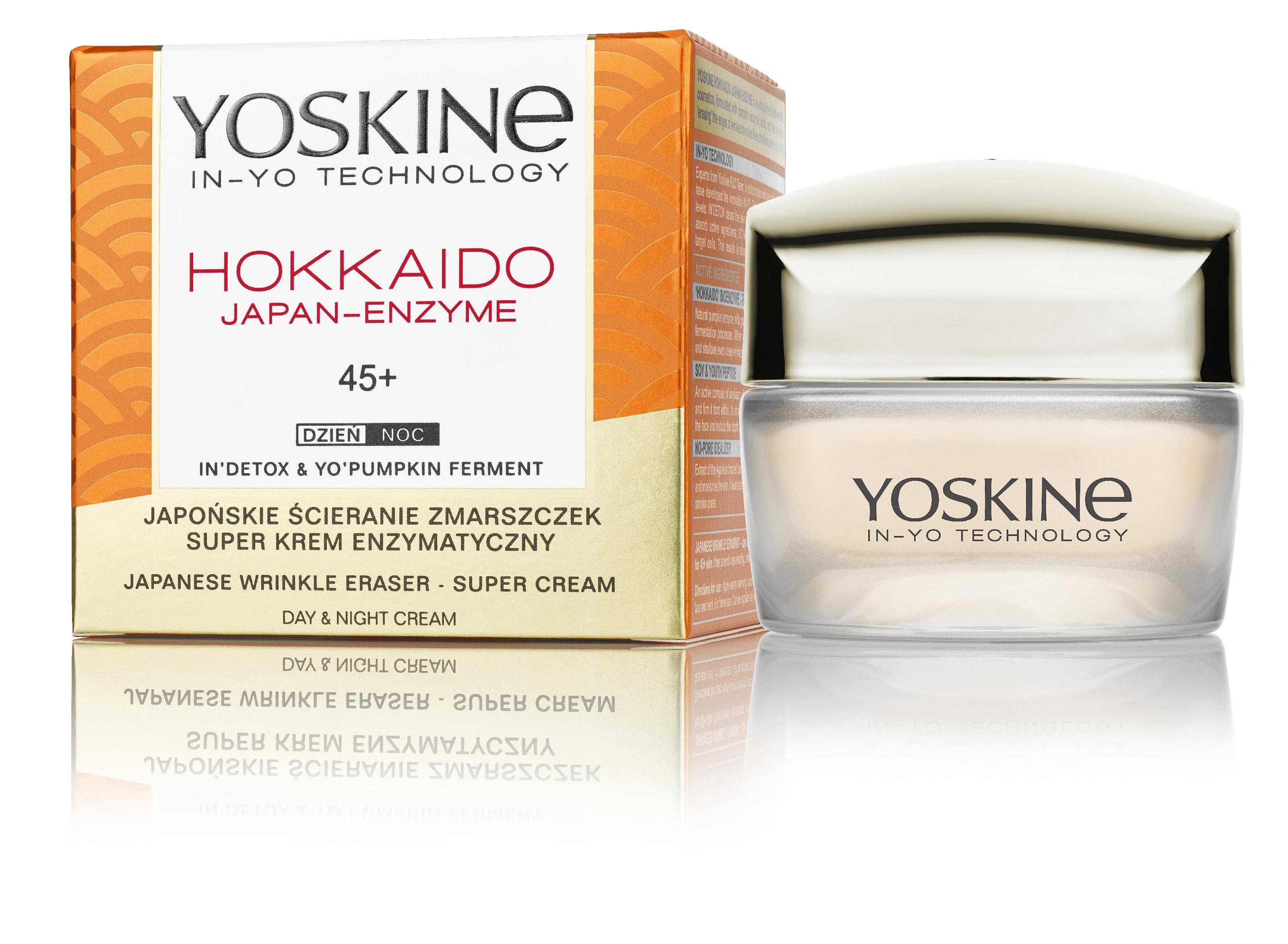 YOSKINE Hokkaido Japan-Enzyme 45+ Anti-wrinkle cream with peptides and pumpkin enzymes 50 ml | Vaistine1.lt