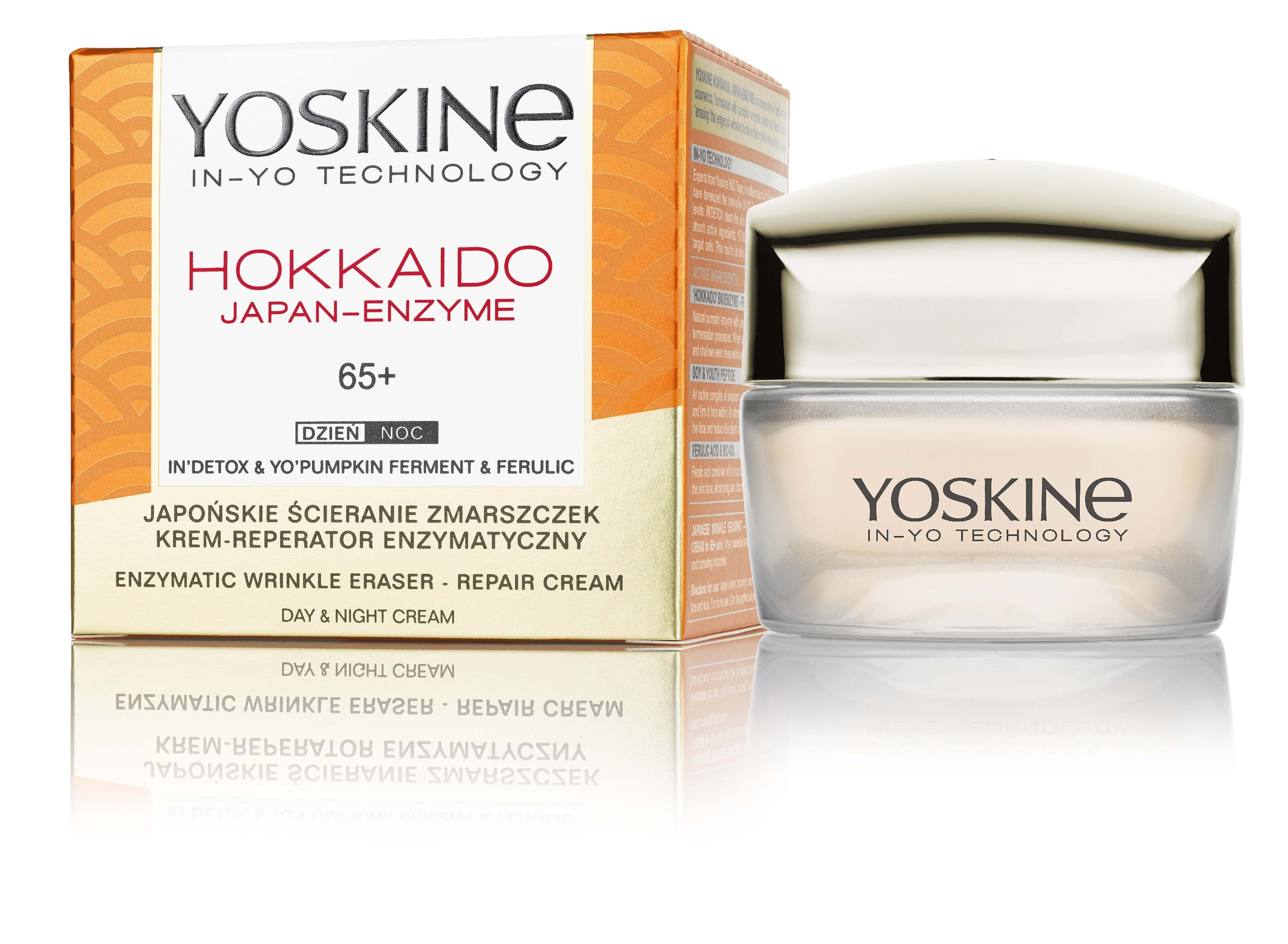 YOSKINE Hokkaido Japan-Enzyme 65+ Anti-wrinkle cream with peptides and pumpkin enzymes 50 ml | Vaistine1.lt