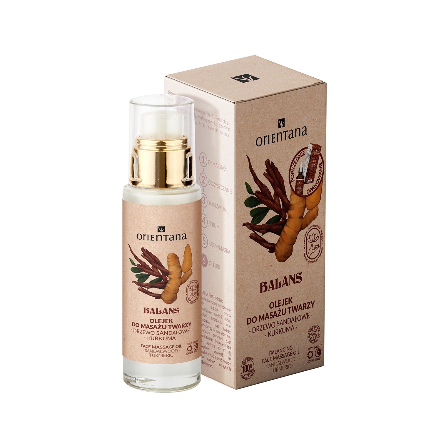 ORIENTANA BALANCE veido masažo aliejus Sandalmedis Ciberžolė 30ml | Vaistine1.lt